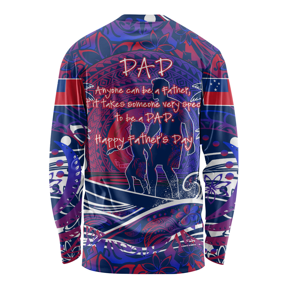 Father's Day Samoa Long Sleeve Shirt Special Dad Polynesia Paradise DT02 - Polynesian Pride