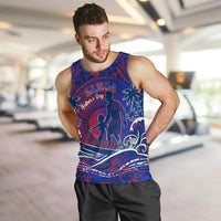 Father's Day Samoa Men Tank Top Special Dad Polynesia Paradise DT02 Green - Polynesian Pride