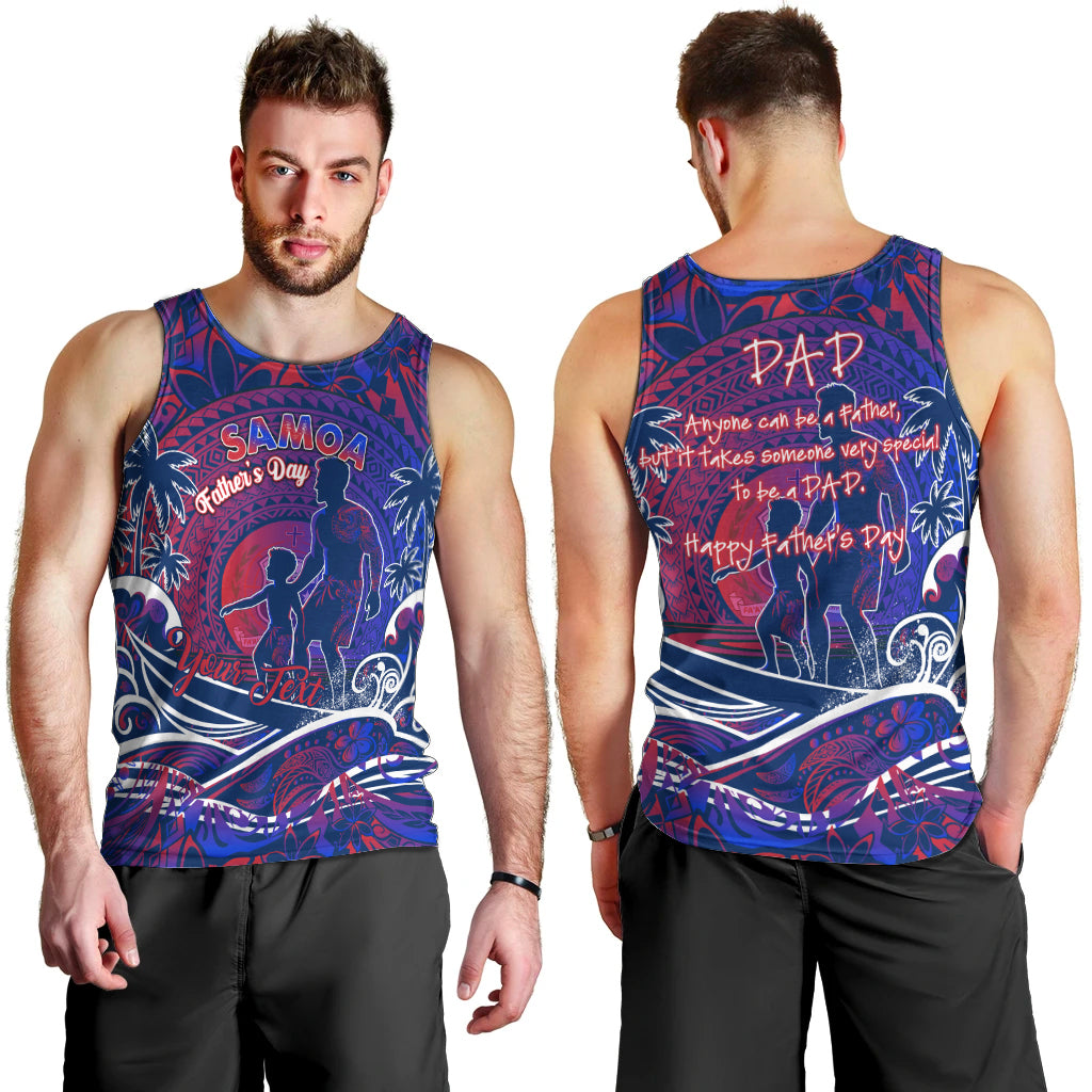 Father's Day Samoa Men Tank Top Special Dad Polynesia Paradise DT02 - Polynesian Pride