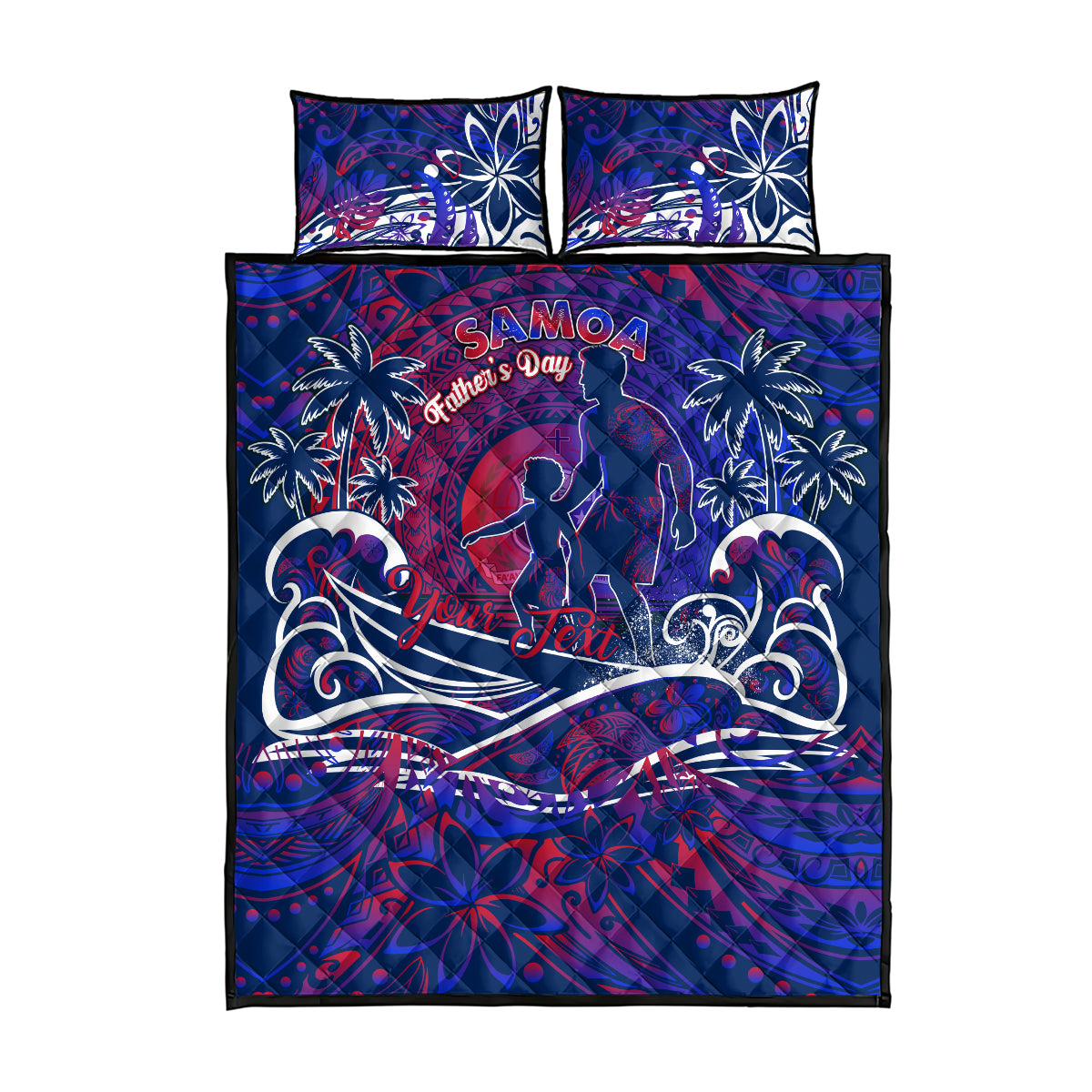 Father's Day Samoa Quilt Bed Set Special Dad Polynesia Paradise DT02 - Polynesian Pride