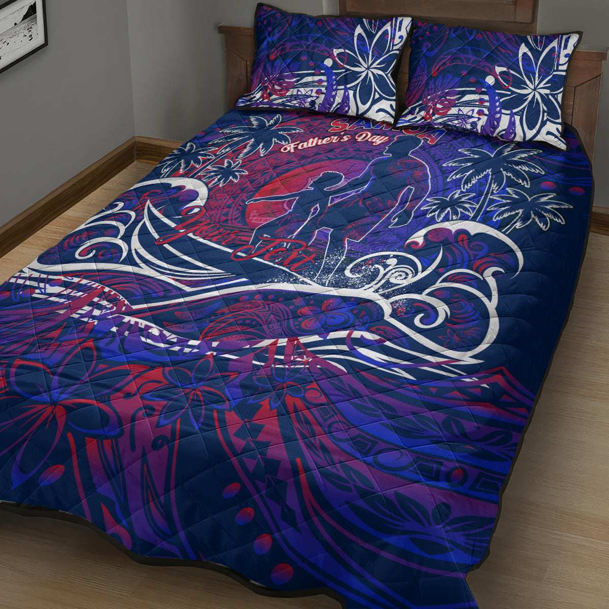 Father's Day Samoa Quilt Bed Set Special Dad Polynesia Paradise DT02 - Polynesian Pride