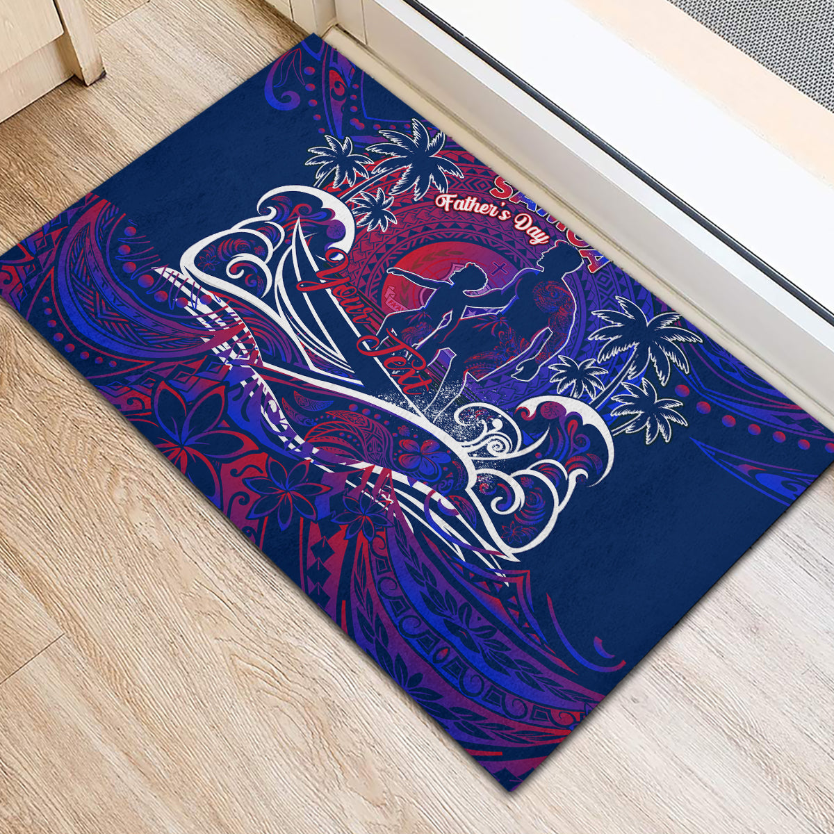 Father's Day Samoa Rubber Doormat Special Dad Polynesia Paradise DT02 - Polynesian Pride