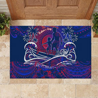 Father's Day Samoa Rubber Doormat Special Dad Polynesia Paradise DT02 - Polynesian Pride