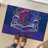 Father's Day Samoa Rubber Doormat Special Dad Polynesia Paradise DT02 - Polynesian Pride