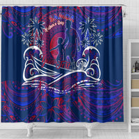 Father's Day Samoa Shower Curtain Special Dad Polynesia Paradise DT02 - Polynesian Pride