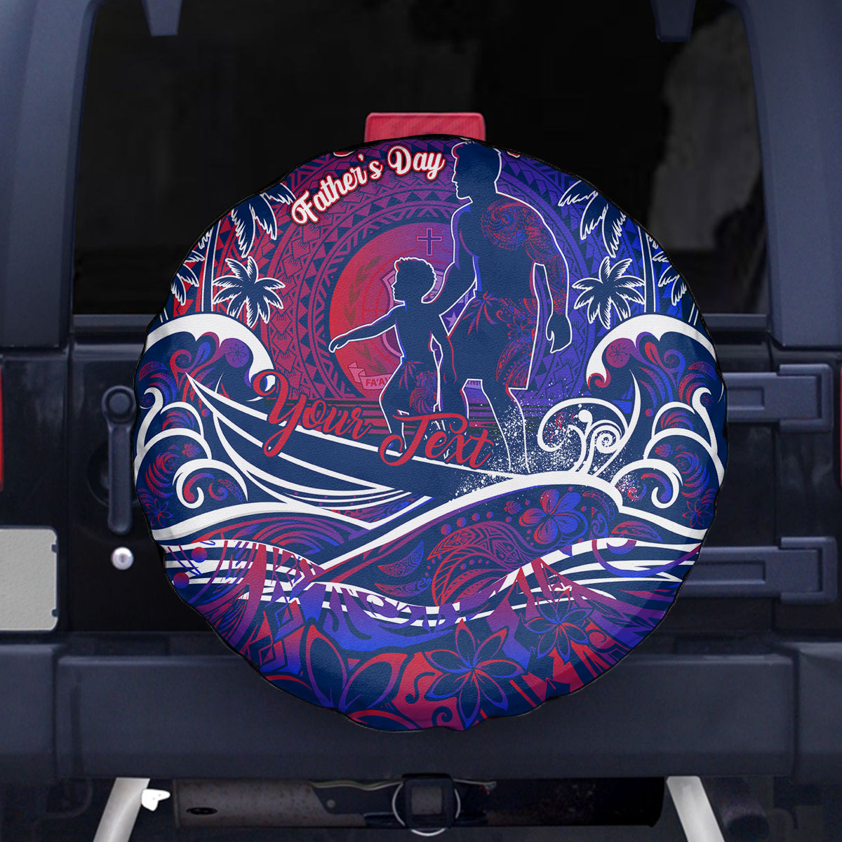 Father's Day Samoa Spare Tire Cover Special Dad Polynesia Paradise DT02 - Polynesian Pride