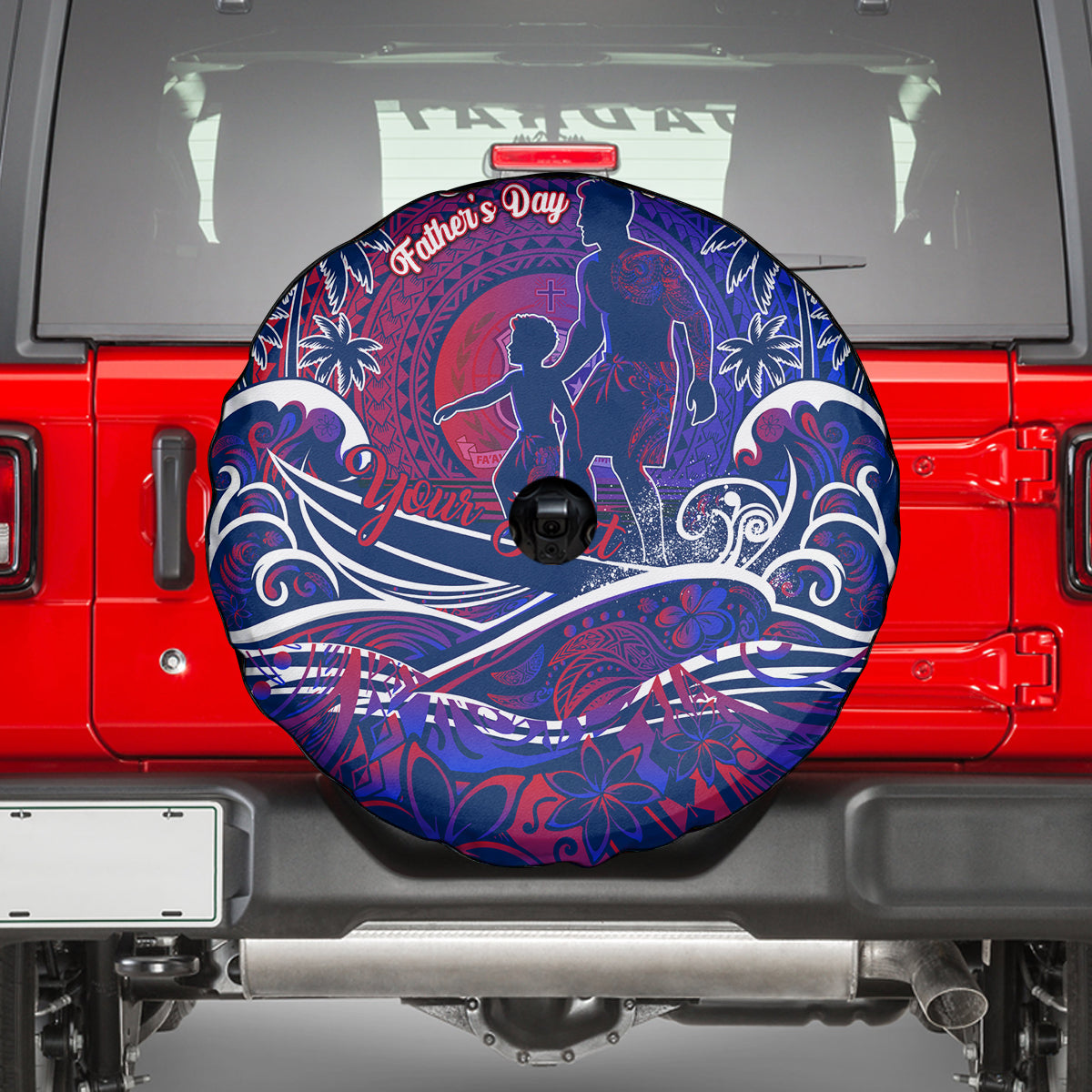 Father's Day Samoa Spare Tire Cover Special Dad Polynesia Paradise DT02 - Polynesian Pride