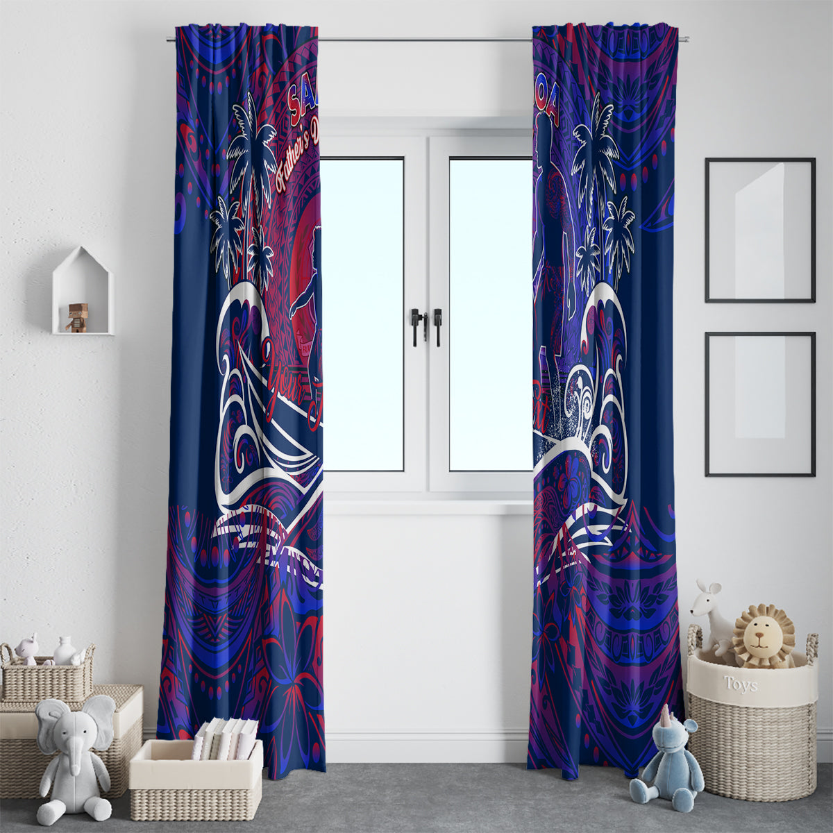 Father's Day Samoa Window Curtain Special Dad Polynesia Paradise DT02 - Polynesian Pride