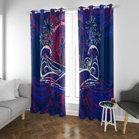 Father's Day Samoa Window Curtain Special Dad Polynesia Paradise DT02 With Grommets Green - Polynesian Pride