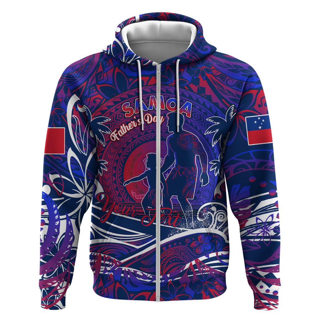 Father's Day Samoa Zip Hoodie Special Dad Polynesia Paradise DT02 Zip Hoodie Green - Polynesian Pride