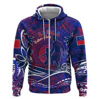 Father's Day Samoa Zip Hoodie Special Dad Polynesia Paradise DT02 Zip Hoodie Green - Polynesian Pride