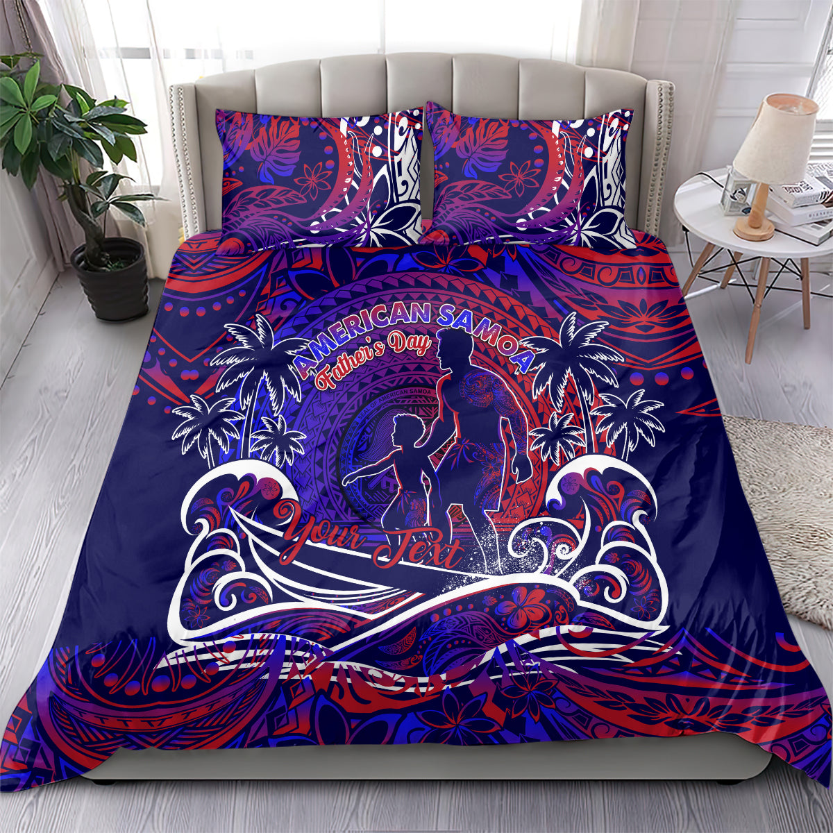 Father's Day American Samoa Bedding Set Special Dad Polynesia Paradise DT02 - Polynesian Pride