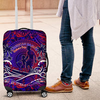 Father's Day American Samoa Luggage Cover Special Dad Polynesia Paradise DT02 Blue - Polynesian Pride