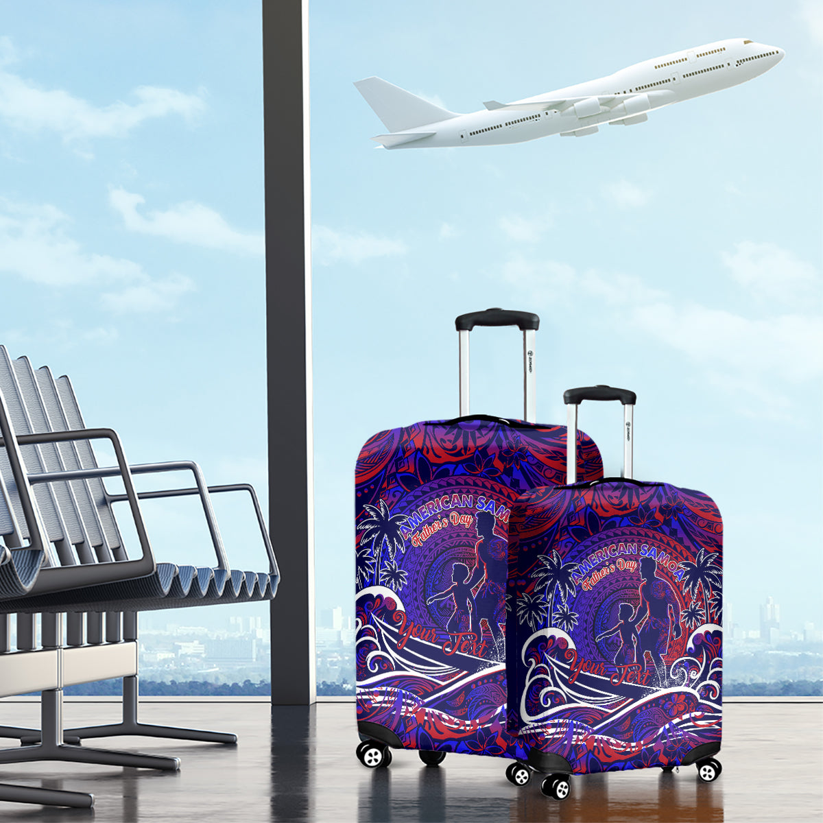 Father's Day American Samoa Luggage Cover Special Dad Polynesia Paradise DT02 - Polynesian Pride