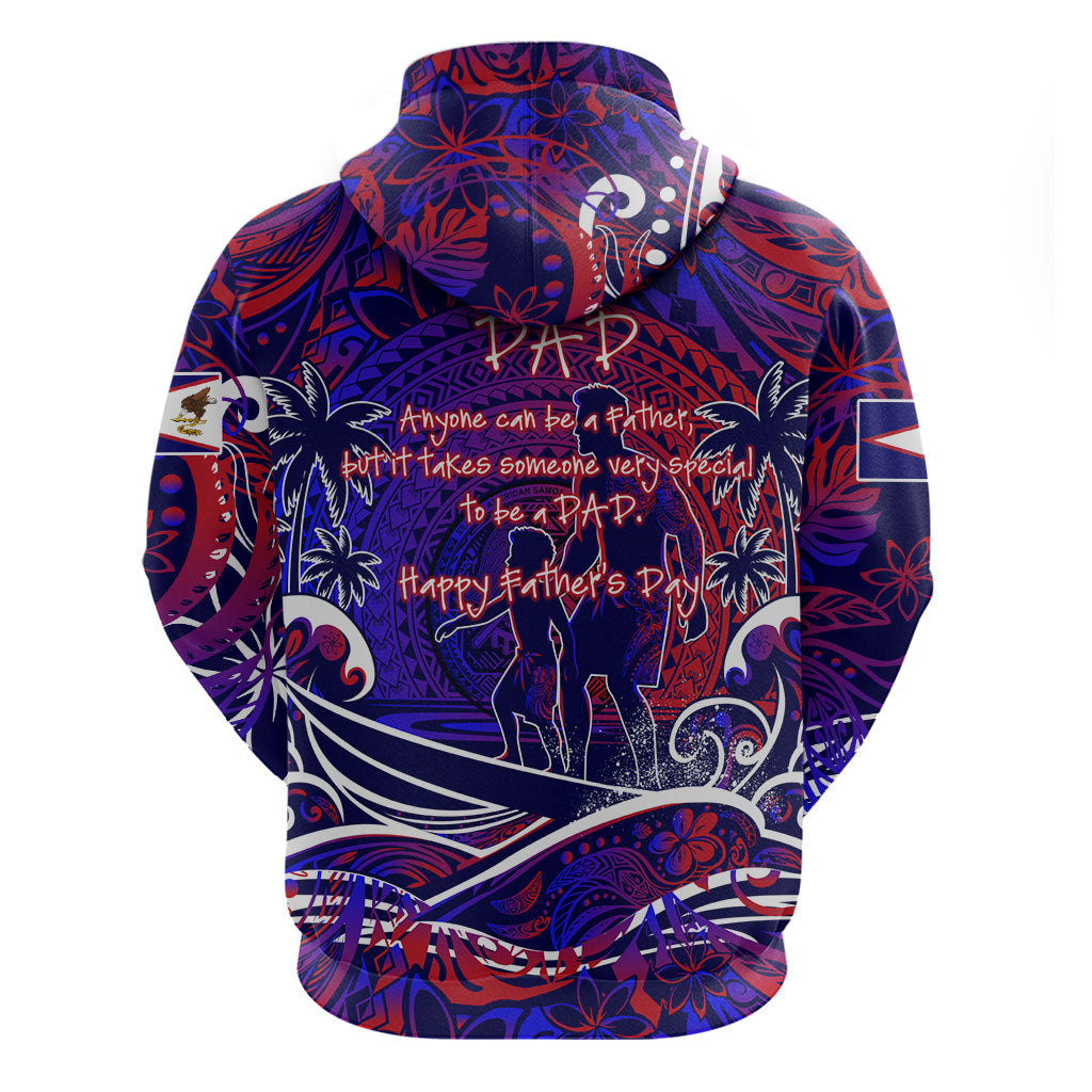 Father's Day American Samoa Zip Hoodie Special Dad Polynesia Paradise DT02 - Polynesian Pride