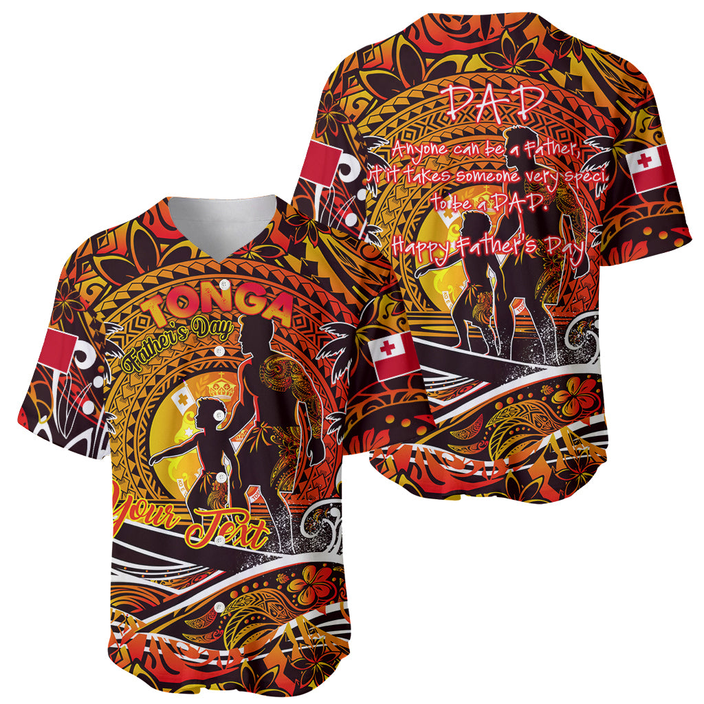 Father's Day Tonga Baseball Jersey Special Dad Polynesia Paradise DT02 - Polynesian Pride