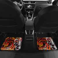 Father's Day Tonga Car Mats Special Dad Polynesia Paradise DT02 Set 2pcs - Back Orange - Polynesian Pride