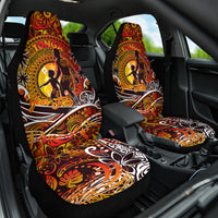Father's Day Tonga Car Seat Cover Special Dad Polynesia Paradise DT02 One Size Orange - Polynesian Pride