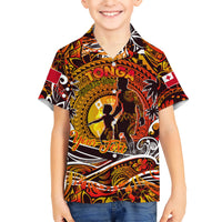 Father's Day Tonga Kid Hawaiian Shirt Special Dad Polynesia Paradise DT02 Kid Orange - Polynesian Pride