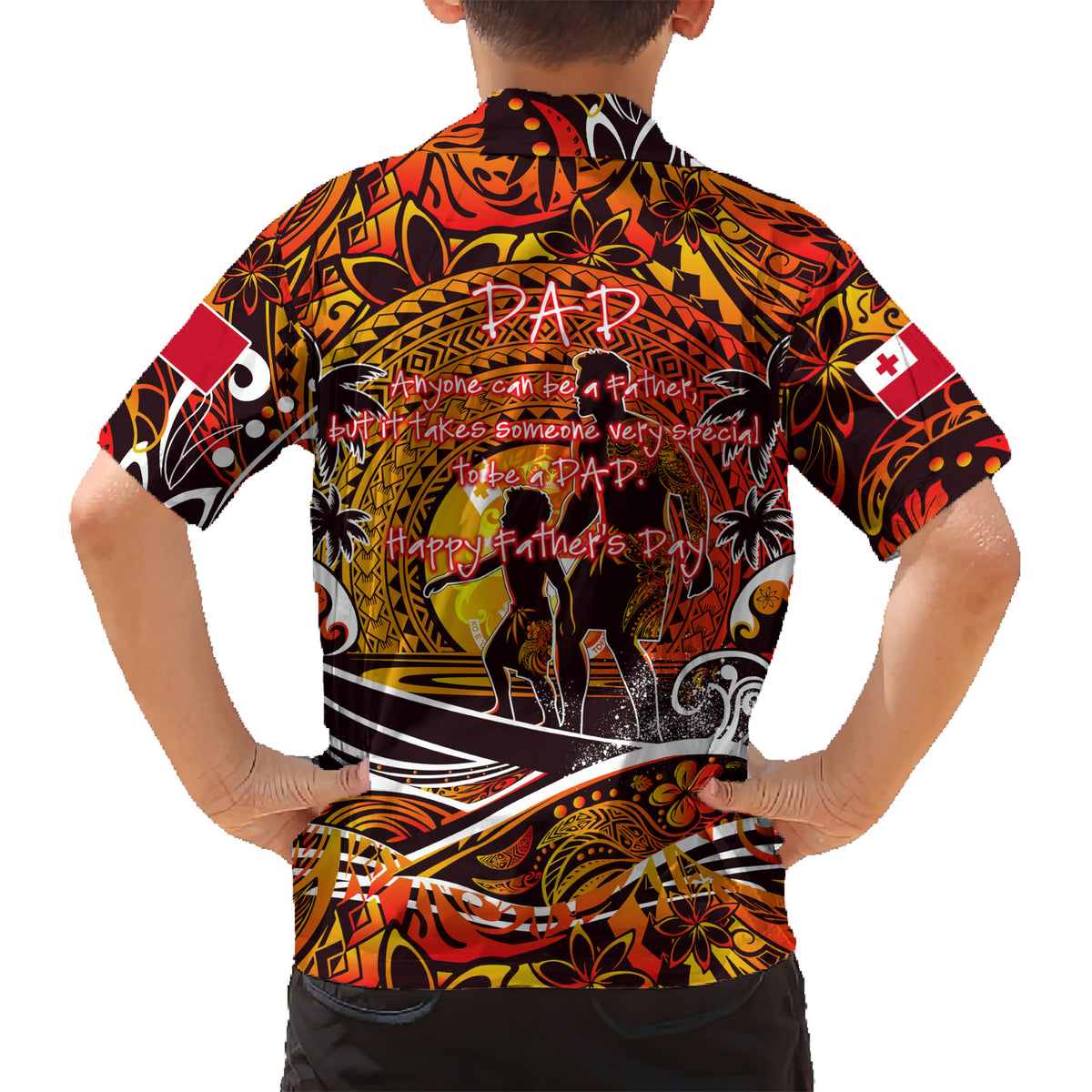 Father's Day Tonga Kid Hawaiian Shirt Special Dad Polynesia Paradise DT02 - Polynesian Pride