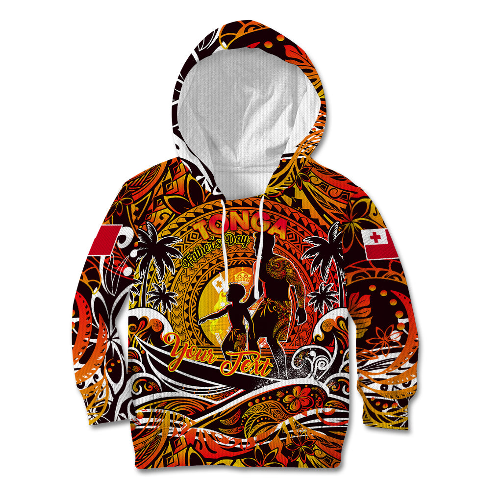 Father's Day Tonga Kid Hoodie Special Dad Polynesia Paradise DT02 Hoodie Orange - Polynesian Pride