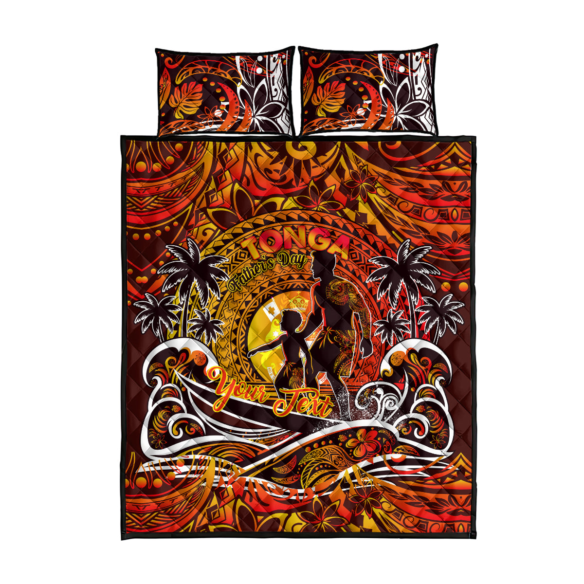 Father's Day Tonga Quilt Bed Set Special Dad Polynesia Paradise DT02 - Polynesian Pride