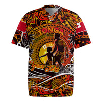 Father's Day Tonga Rugby Jersey Special Dad Polynesia Paradise DT02 Orange - Polynesian Pride