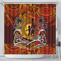 Father's Day Tonga Shower Curtain Special Dad Polynesia Paradise DT02 - Polynesian Pride
