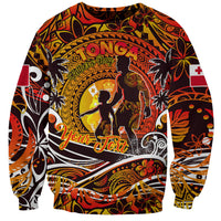 Father's Day Tonga Sweatshirt Special Dad Polynesia Paradise DT02 Unisex Orange - Polynesian Pride