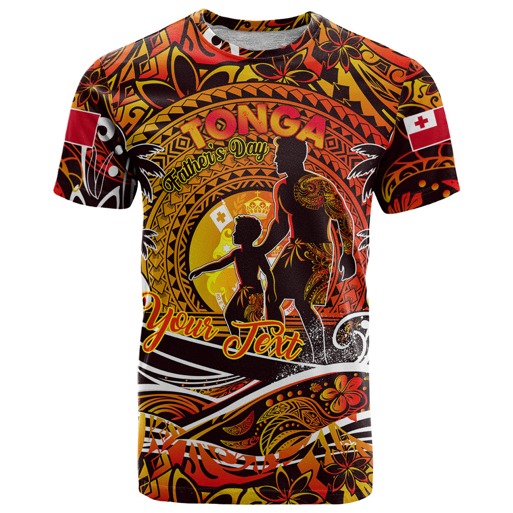 Father's Day Tonga T Shirt Special Dad Polynesia Paradise DT02 Orange - Polynesian Pride