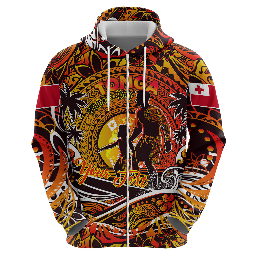 Father's Day Tonga Zip Hoodie Special Dad Polynesia Paradise DT02 - Polynesian Pride