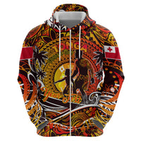Father's Day Tonga Zip Hoodie Special Dad Polynesia Paradise DT02 - Polynesian Pride