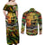 Father's Day Vanuatu Couples Matching Off Shoulder Maxi Dress and Long Sleeve Button Shirt Special Dad Polynesia Paradise