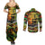 Father's Day Vanuatu Couples Matching Summer Maxi Dress and Long Sleeve Button Shirt Special Dad Polynesia Paradise