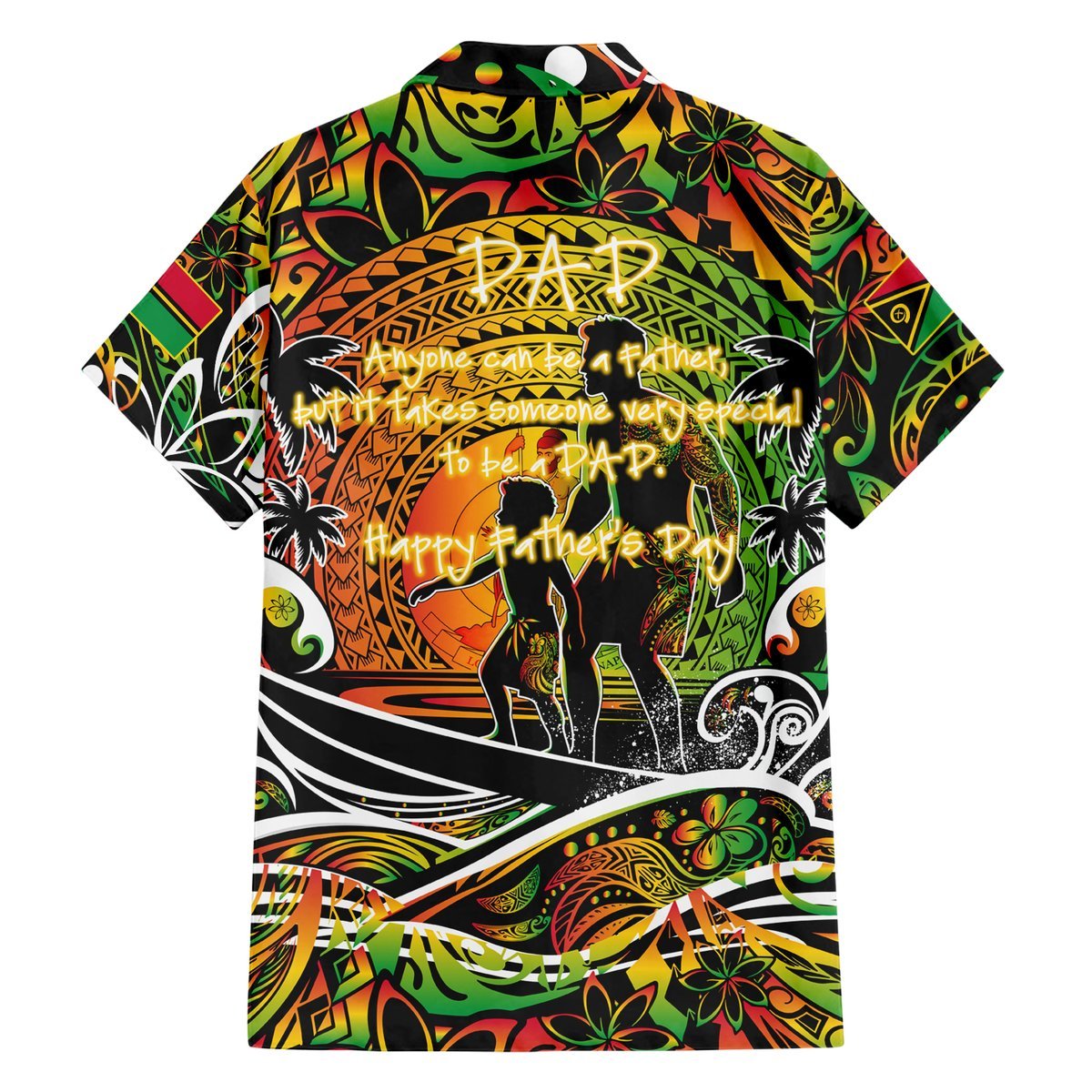 Father's Day Vanuatu Hawaiian Shirt Special Dad Polynesia Paradise DT02 - Polynesian Pride