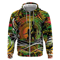 Father's Day Vanuatu Hoodie Special Dad Polynesia Paradise DT02 Zip Hoodie Art - Polynesian Pride