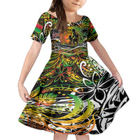 Father's Day Vanuatu Kid Short Sleeve Dress Special Dad Polynesia Paradise DT02 KID Art - Polynesian Pride