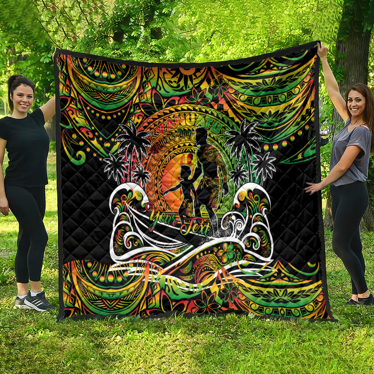 Father's Day Vanuatu Quilt Special Dad Polynesia Paradise DT02 - Polynesian Pride