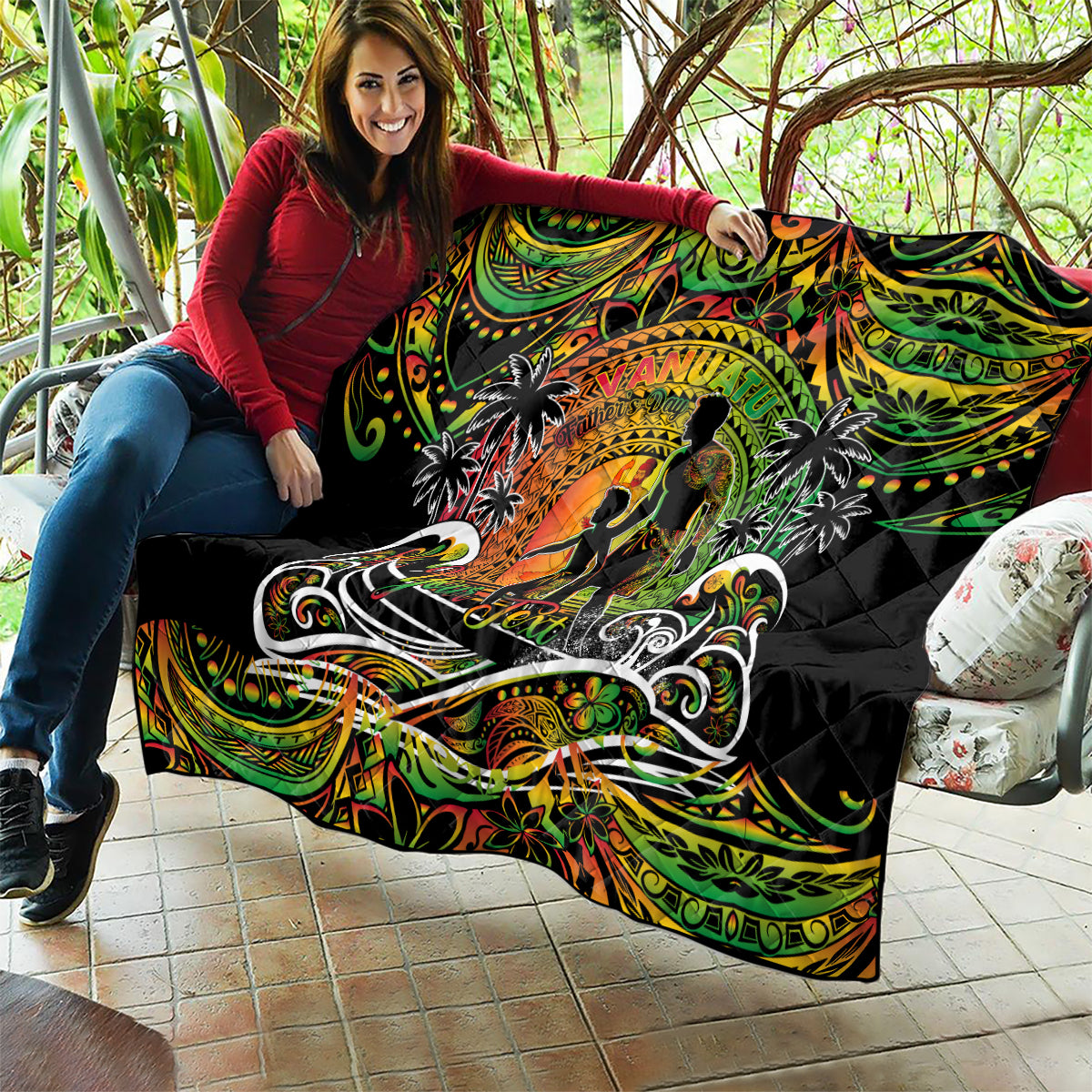 Father's Day Vanuatu Quilt Special Dad Polynesia Paradise DT02 - Polynesian Pride