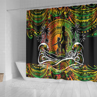 Father's Day Vanuatu Shower Curtain Special Dad Polynesia Paradise DT02 - Polynesian Pride