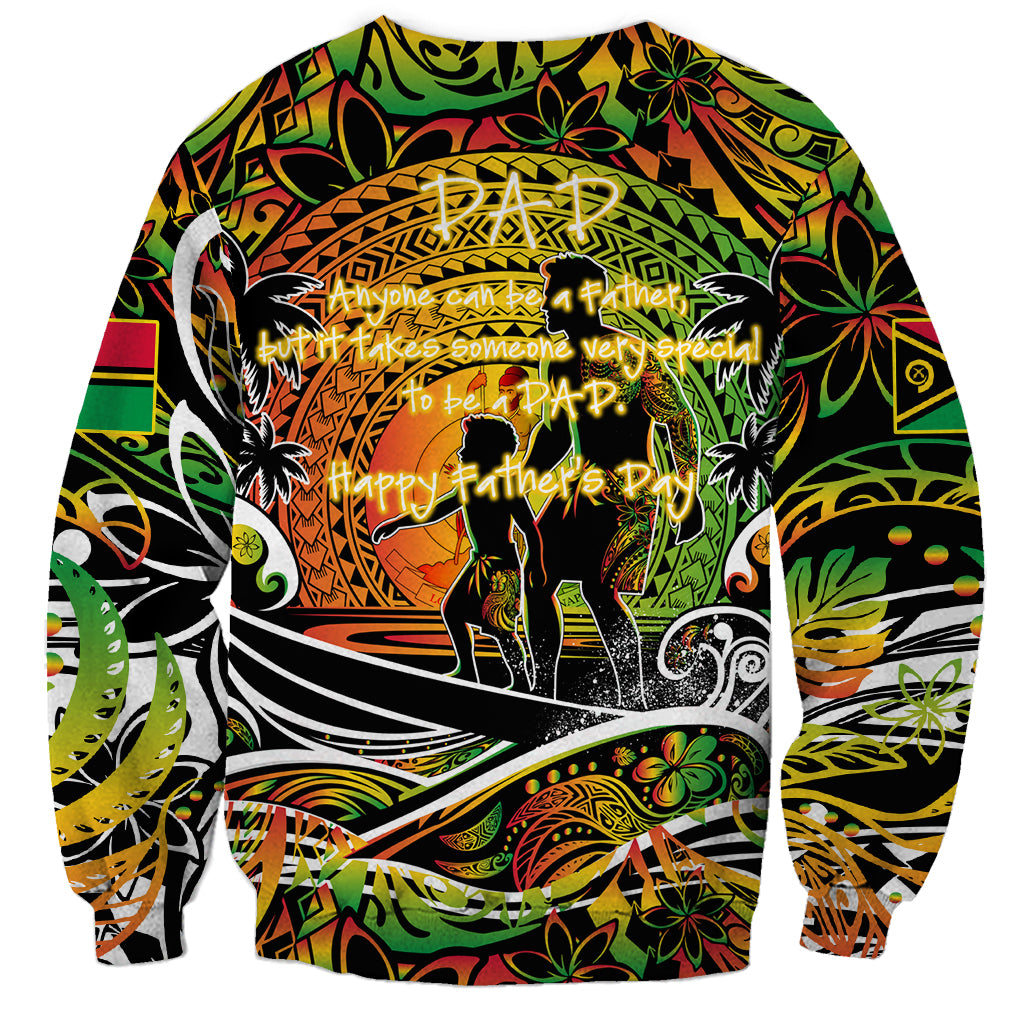 Father's Day Vanuatu Sweatshirt Special Dad Polynesia Paradise DT02 - Polynesian Pride