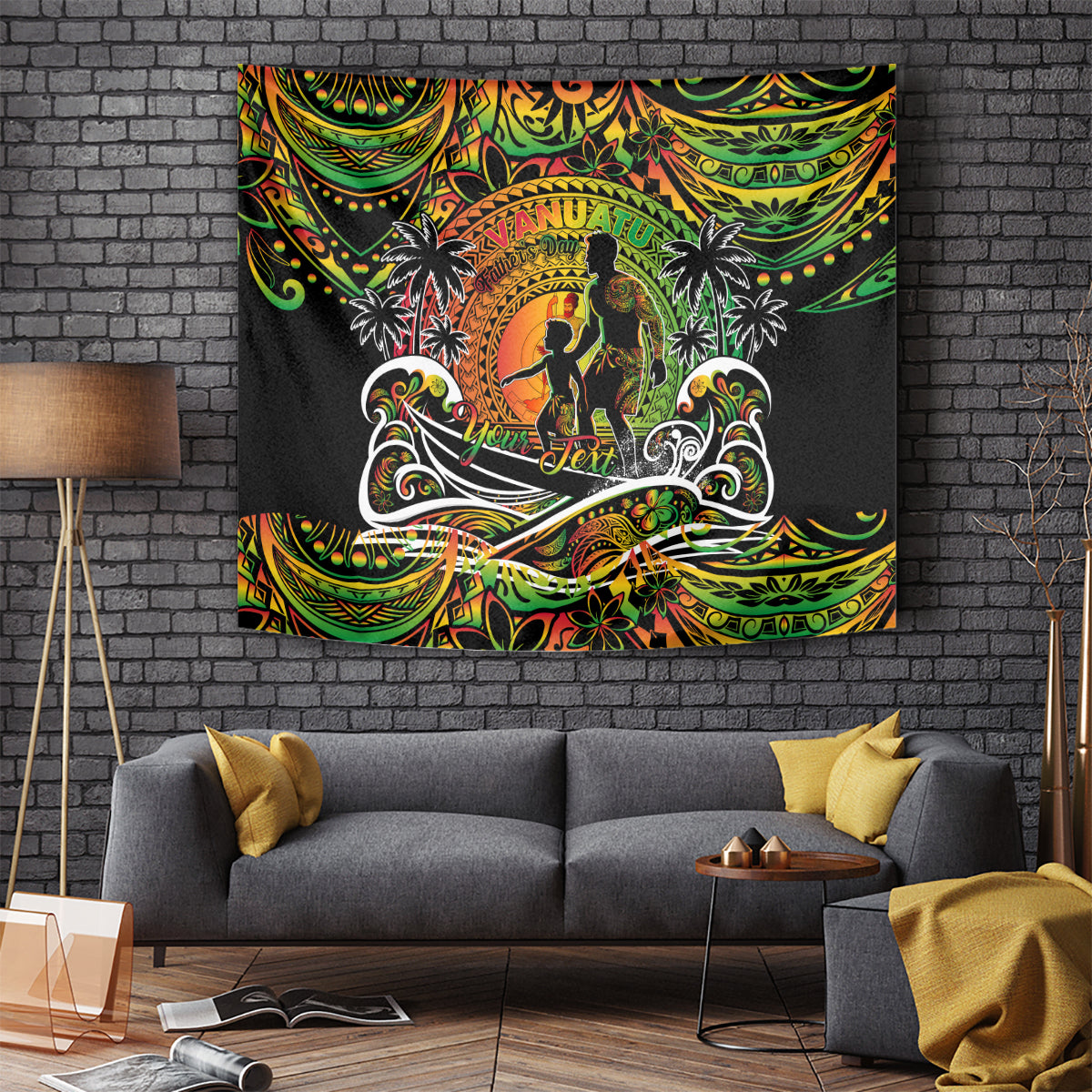 Father's Day Vanuatu Tapestry Special Dad Polynesia Paradise DT02 - Polynesian Pride