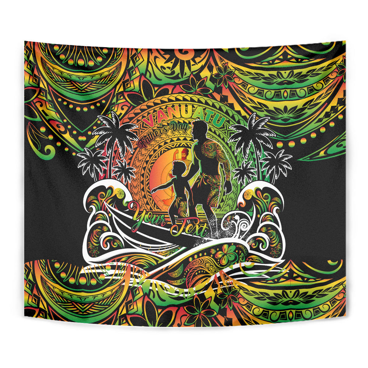 Father's Day Vanuatu Tapestry Special Dad Polynesia Paradise DT02 - Polynesian Pride