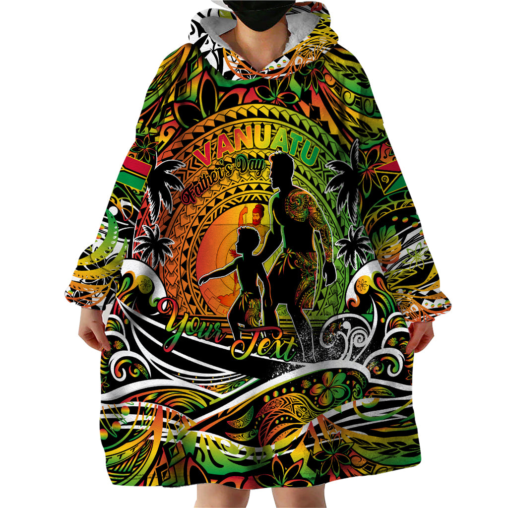 Father's Day Vanuatu Wearable Blanket Hoodie Special Dad Polynesia Paradise DT02 - Polynesian Pride