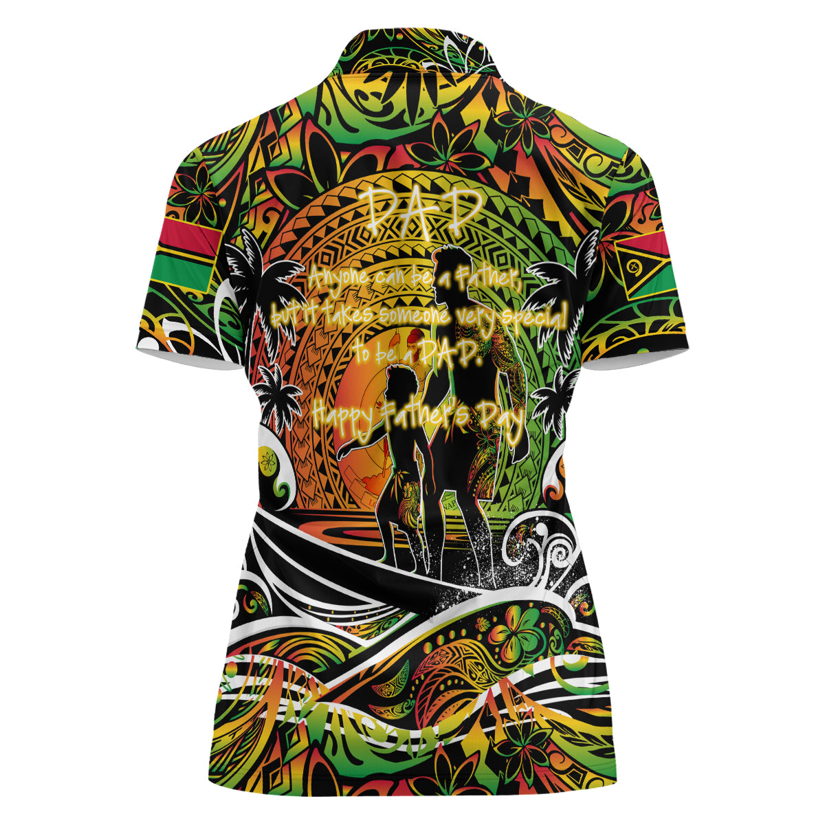 Father's Day Vanuatu Women Polo Shirt Special Dad Polynesia Paradise DT02 - Polynesian Pride