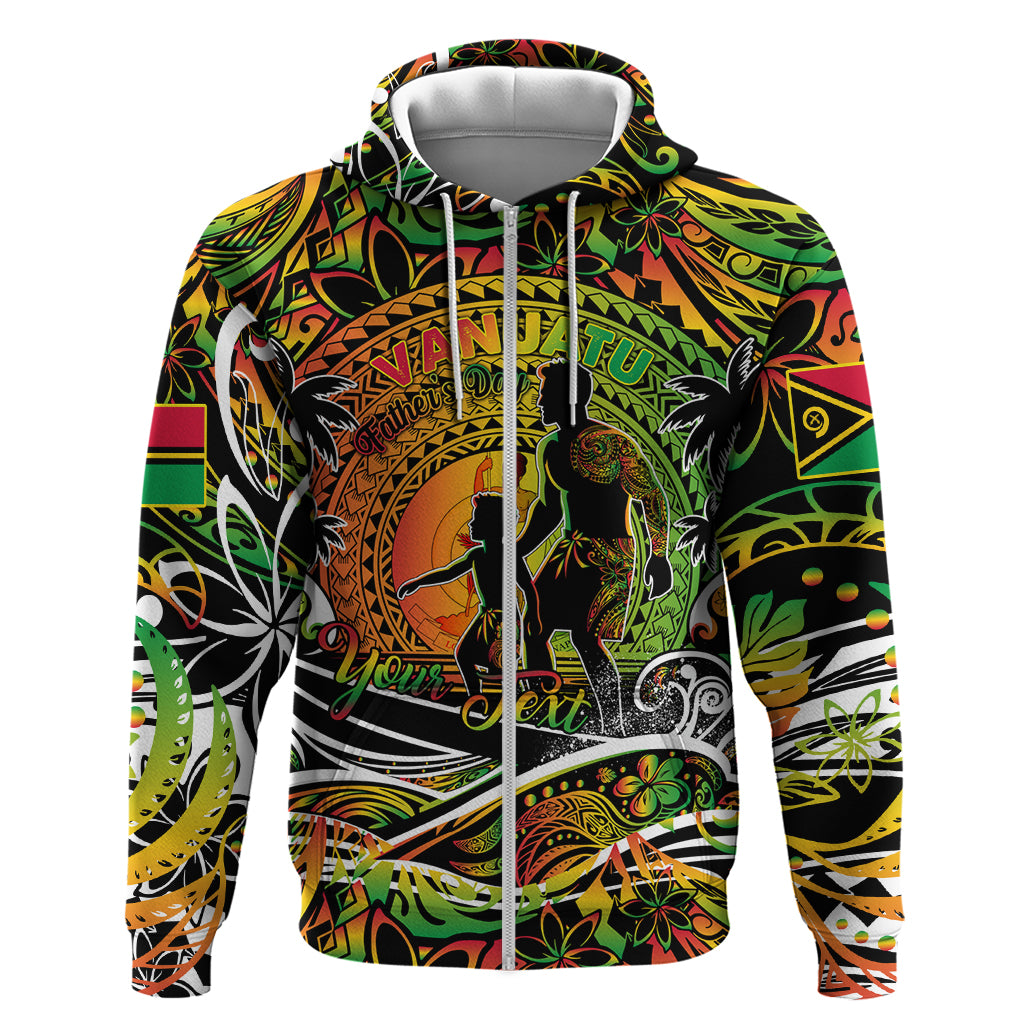 Father's Day Vanuatu Zip Hoodie Special Dad Polynesia Paradise DT02 Zip Hoodie Art - Polynesian Pride
