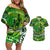 Father's Day Cook Islands Couples Matching Off Shoulder Short Dress and Hawaiian Shirt Special Dad Polynesia Paradise