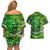 Father's Day Cook Islands Couples Matching Off Shoulder Short Dress and Hawaiian Shirt Special Dad Polynesia Paradise