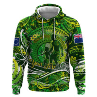 Father's Day Cook Islands Hoodie Special Dad Polynesia Paradise DT02 Pullover Hoodie Green - Polynesian Pride