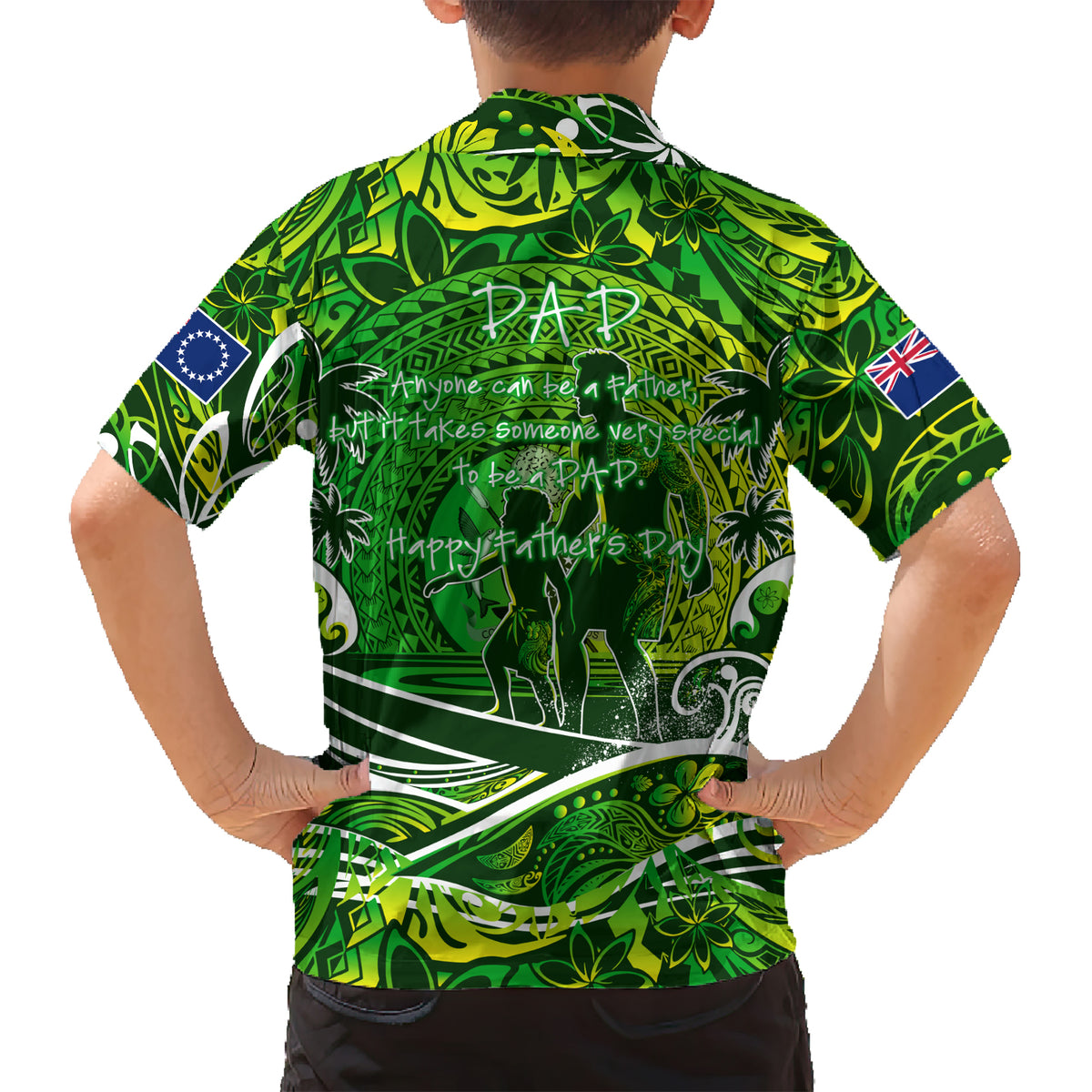 Father's Day Cook Islands Kid Hawaiian Shirt Special Dad Polynesia Paradise DT02 - Polynesian Pride